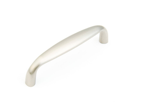 Schaub and Company, Traditional, 4" Curved Pull, Satin Nickel