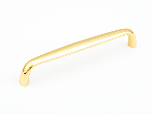 Schaub and Company, Traditional, 6" Curved Pull, Polished Brass