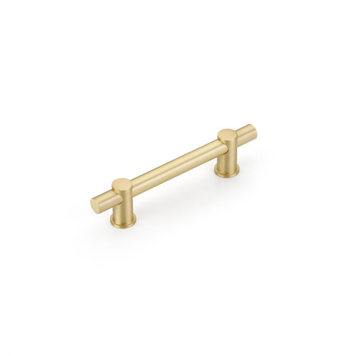 Schaub and Company, Fonce, 4" Bar Pull, Satin Brass