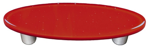 Aquila Art Glass, Solids, 3" Oval Straight Pull, Brick Red