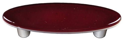 Aquila Art Glass, Solids, 3" Oval Straight Pull, Garnet Red