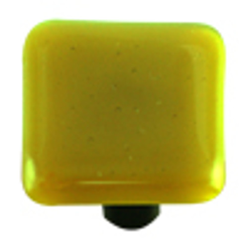 Aquila Art Glass, Solids, 1 1/2" Square Knob, Chartreuse