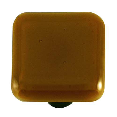 Aquila Art Glass, Solids, 1 1/2" Square Knob, Light Bronze