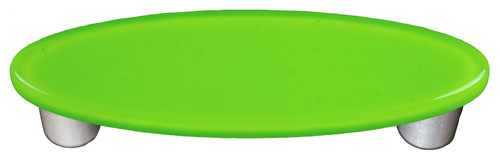 Aquila Art Glass, Solids, 3" Oval Straight Pull, Spring Green Opal