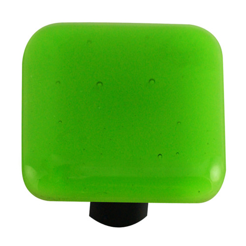 Aquila Art Glass, Solids, 1 1/2" Square Knob, Light Green