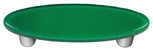 Aquila Art Glass, Solids, 3" Oval Straight Pull, Emerald Green