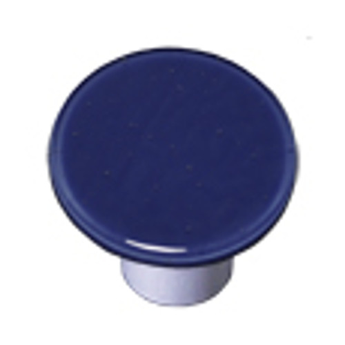 Aquila Art Glass, Solids, 1 1/2" Round Knob, Indigo Blue