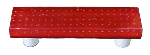 Aquila Art Glass, Bubbles, 3" Straight Pull, Red