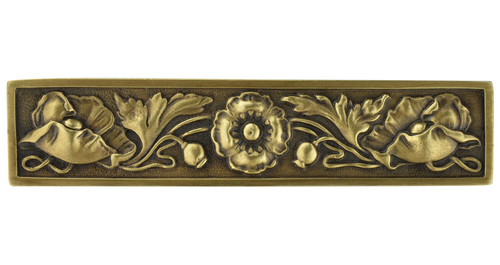 Notting Hill, English Garden, Poppy, 3" Straight Pull, Antique Brass