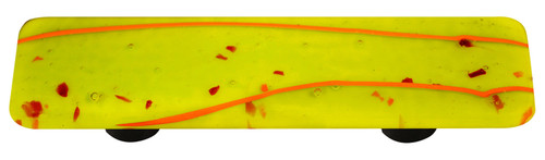 Aquila Art Glass, Mardi Gras, 3" Straight Pull, Orange and Spring Green