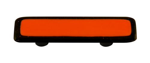 Aquila Art Glass, Borders, 3" Straight Pull, Black Border Opal Orange