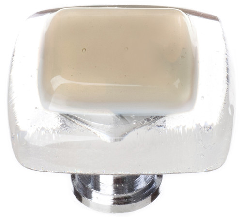 Sietto, Reflective, 1 1/4" Square Knob, Sesame