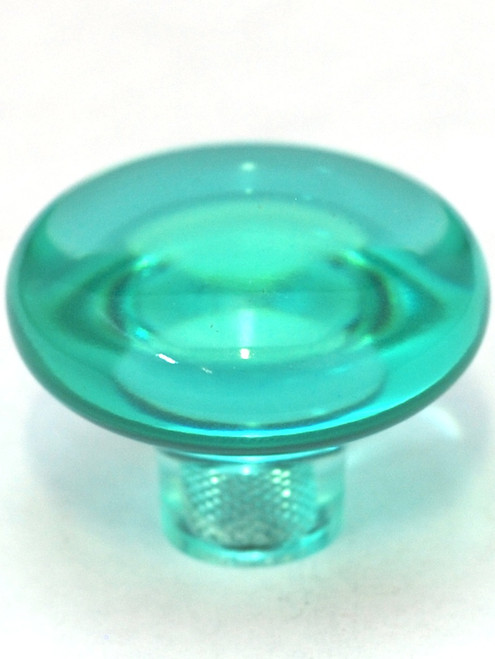 Cal Crystal, Exxel, 1 7/16" Mushroom Knob, Clear Beach Glass