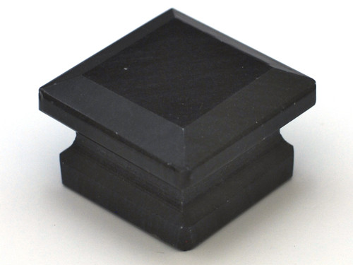 Cal Crystal, Marble, 1 5/8" Square Knob, Black Marble