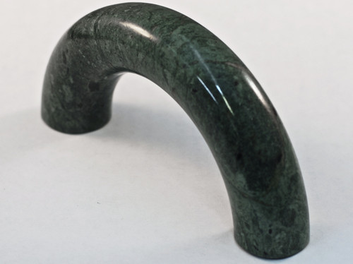 Cal Crystal, Marble, 3" Curved Pull, Green Marble