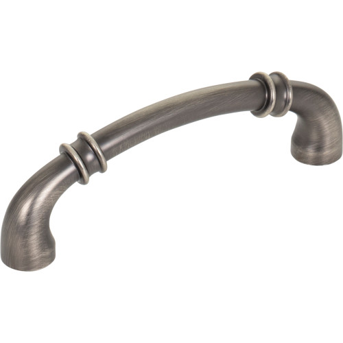 Jeffrey Alexander, Marie, 3 3/4" (96mm) Curved Pull, Brushed Pewter