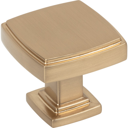 Jeffrey Alexander, Renzo, 1 1/4" Square Knob, Satin Bronze