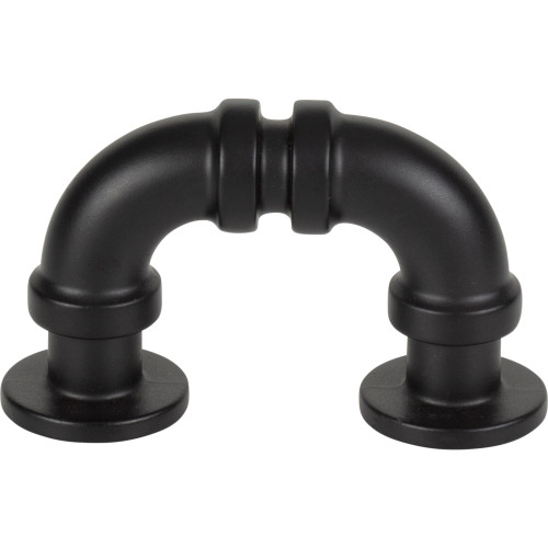 Atlas Homewares, Steam Punk, 1 5/16" Straight Pull, Matte Black