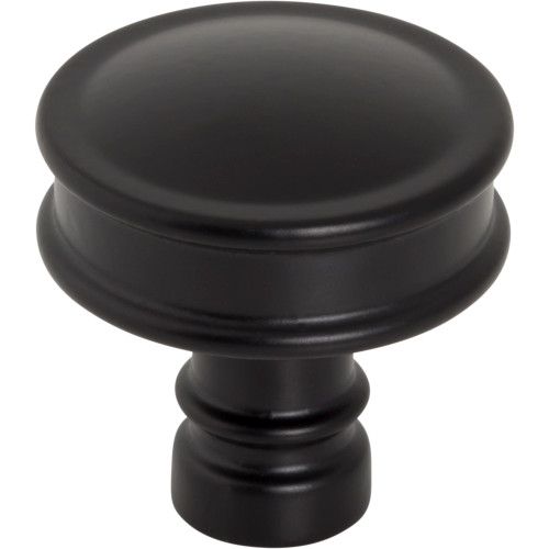 Top Knobs, Morris, Cranford, 1 1/4" Round Knob, Flat Black