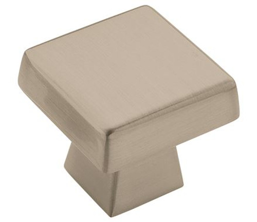 Amerock, Blackrock, 1 1/2" (38mm) Square Knob, Satin Nickel