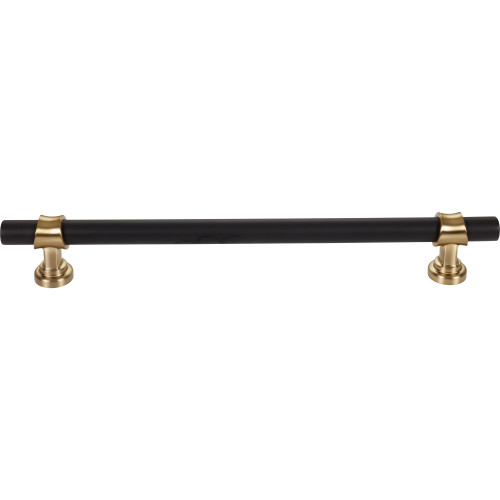 Top Knobs, Dakota, Bit, 12" (305mm) Bar Appliance Pull, Flat Black and Honey Bronze