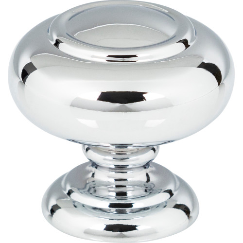 Atlas Homewares, Victoria, 1 1/4" Round Knob, Polished Chrome