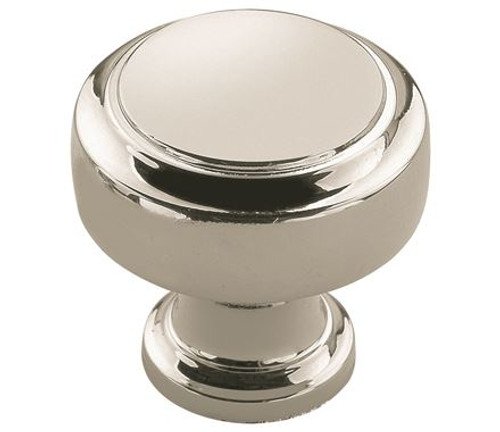 Amerock, Highland Ridge, 1 3/16" Round Knob, Polished Nickel