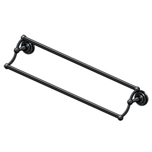 Deltana, R Series, 24" Double Towel Bar, Paint Black