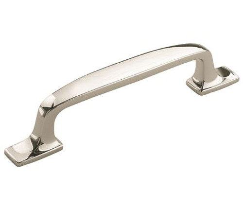 Amerock, Highland Ridge, 3 3/4" (96mm) Straight Pull, Polished Nickel