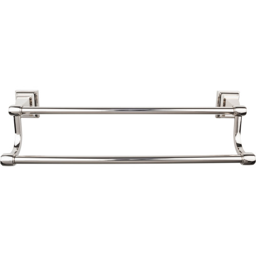 Top Knobs, Stratton Bath, 32" Double Towel Bar, Polished Nickel