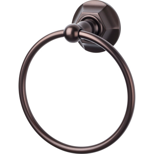 Top Knobs, Edwardian Bath, Towel Ring Hex Backplate, Oil Rubbed Bronze