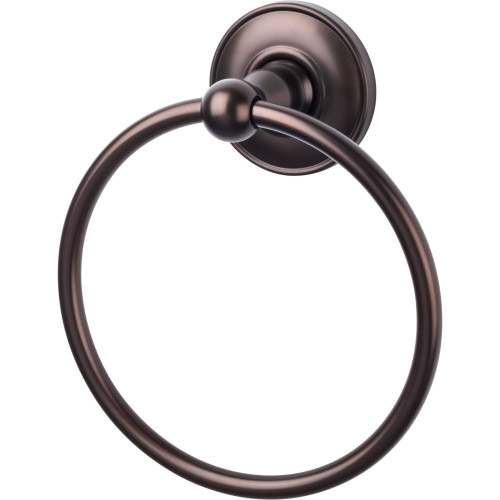 Top Knobs, Edwardian Bath, Towel Ring Plain Backplate, Oil Rubbed Bronze