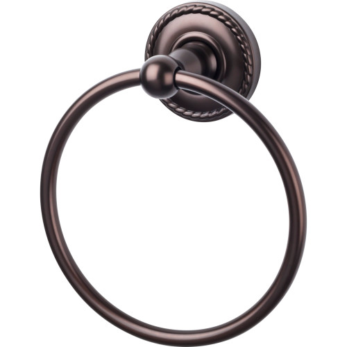 Top Knobs, Edwardian Bath, Towel Ring Rope Backplate, Oil Rubbed Bronze
