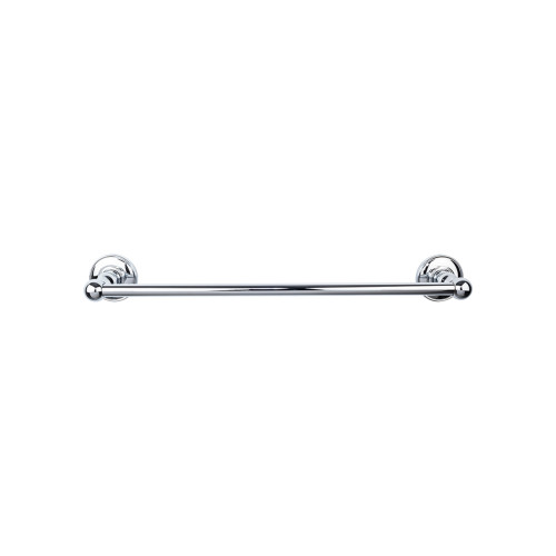 Top Knobs, Edwardian Bath, 24" Towel Bar Plain Backplate, Polished Chrome