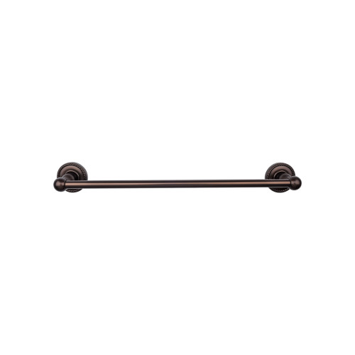 Top Knobs, Edwardian Bath, 24" Towel Bar Rope Backplate, Oil Rubbed Bronze