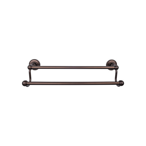 Top Knobs, Edwardian Bath, 24" Double Towel Bar Beaded Backplate, Oil Rubbed Bronze