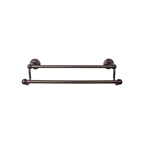 Top Knobs, Edwardian Bath, 24" Double Towel Bar Hex Backplate, Oil Rubbed Bronze