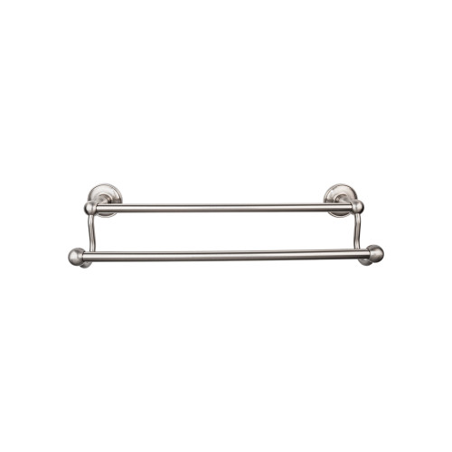 Top Knobs, Edwardian Bath, 24" Double Towel Bar Plain Backplate, Brushed Satin Nickel