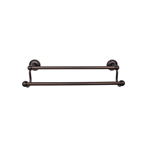 Top Knobs, Edwardian Bath, 24" Double Towel Bar Ribbon Backplate, Oil Rubbed Bronze