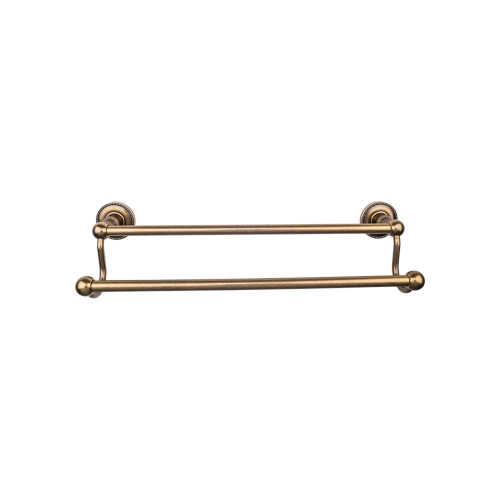 Top Knobs, Edwardian Bath, 30" Double Towel Bar Beaded Backplate, German Bronze