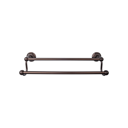 Top Knobs, Edwardian Bath, 30" Double Towel Bar Hex Backplate, Oil Rubbed Bronze