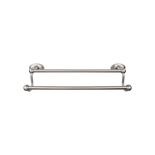 Top Knobs, Edwardian Bath, 30" Double Towel Bar Oval Backplate, Brushed Satin Nickel