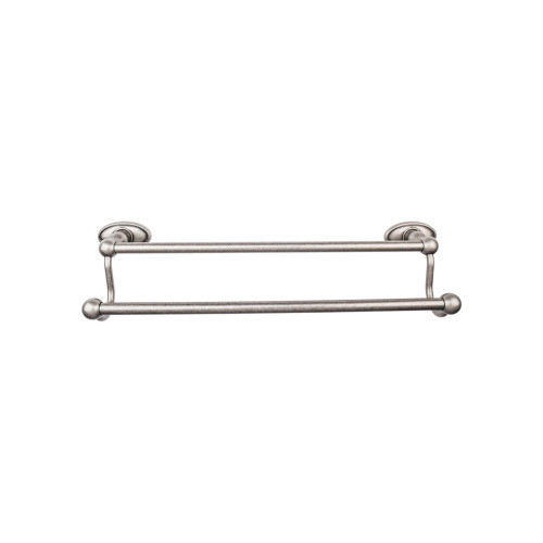 Top Knobs, Edwardian Bath, 30" Double Towel Bar Oval Backplate, Antique Pewter