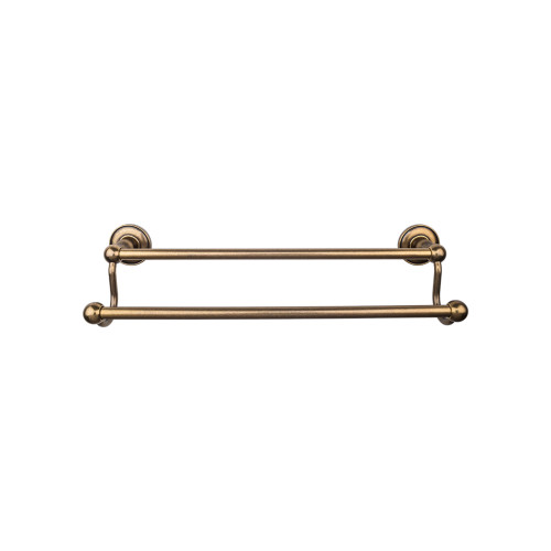 Top Knobs, Edwardian Bath, 30" Double Towel Bar Plain Backplate, German Bronze