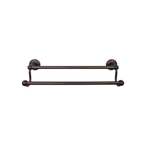 Top Knobs, Edwardian Bath, 30" Double Towel Bar Plain Backplate, Oil Rubbed Bronze