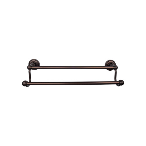 Top Knobs, Edwardian Bath, 30" Double Towel Bar Rope Backplate, Oil Rubbed Bronze