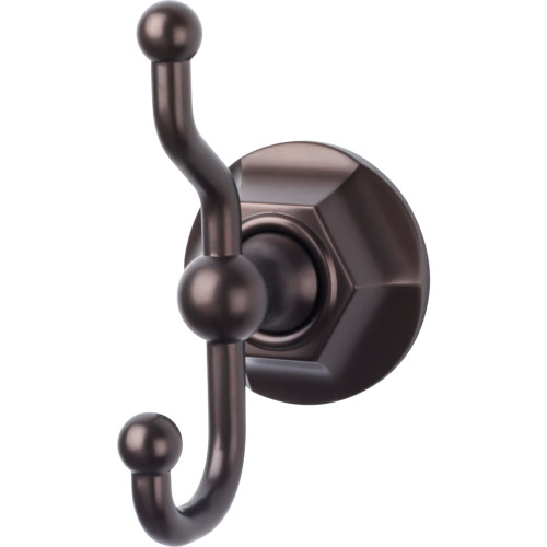 Top Knobs, Edwardian Bath, Double Hook Hex Backplate, Oil Rubbed Bronze