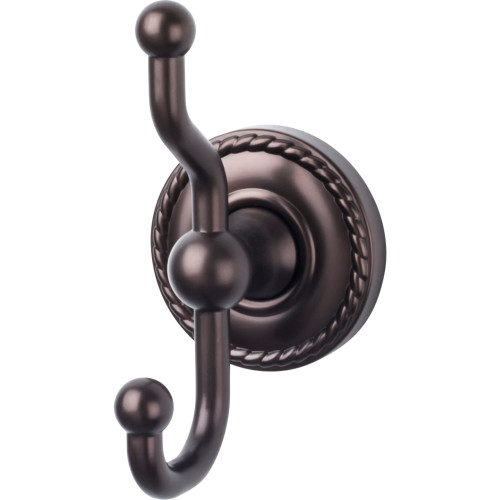 Top Knobs, Edwardian Bath, Double Hook Rope Backplate, Oil Rubbed Bronze