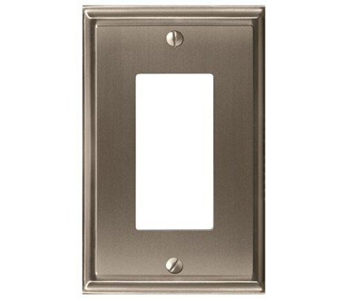 Amerock, Mulholland, 1 Rocker Wall Plate, Satin Nickel Amerock, Mulholland, 1 Rocker Wall Plate, Satin Nickel