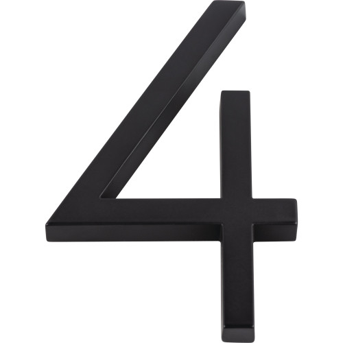 Atlas Homewares, Modern Avalon, Number 4, Large House Number, Matte Black